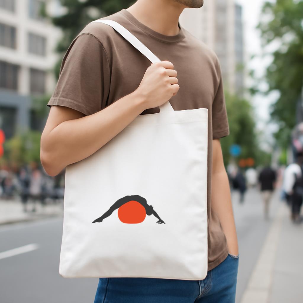 Pilates Girl Silhouette Canvas Tote Bag - Image 4