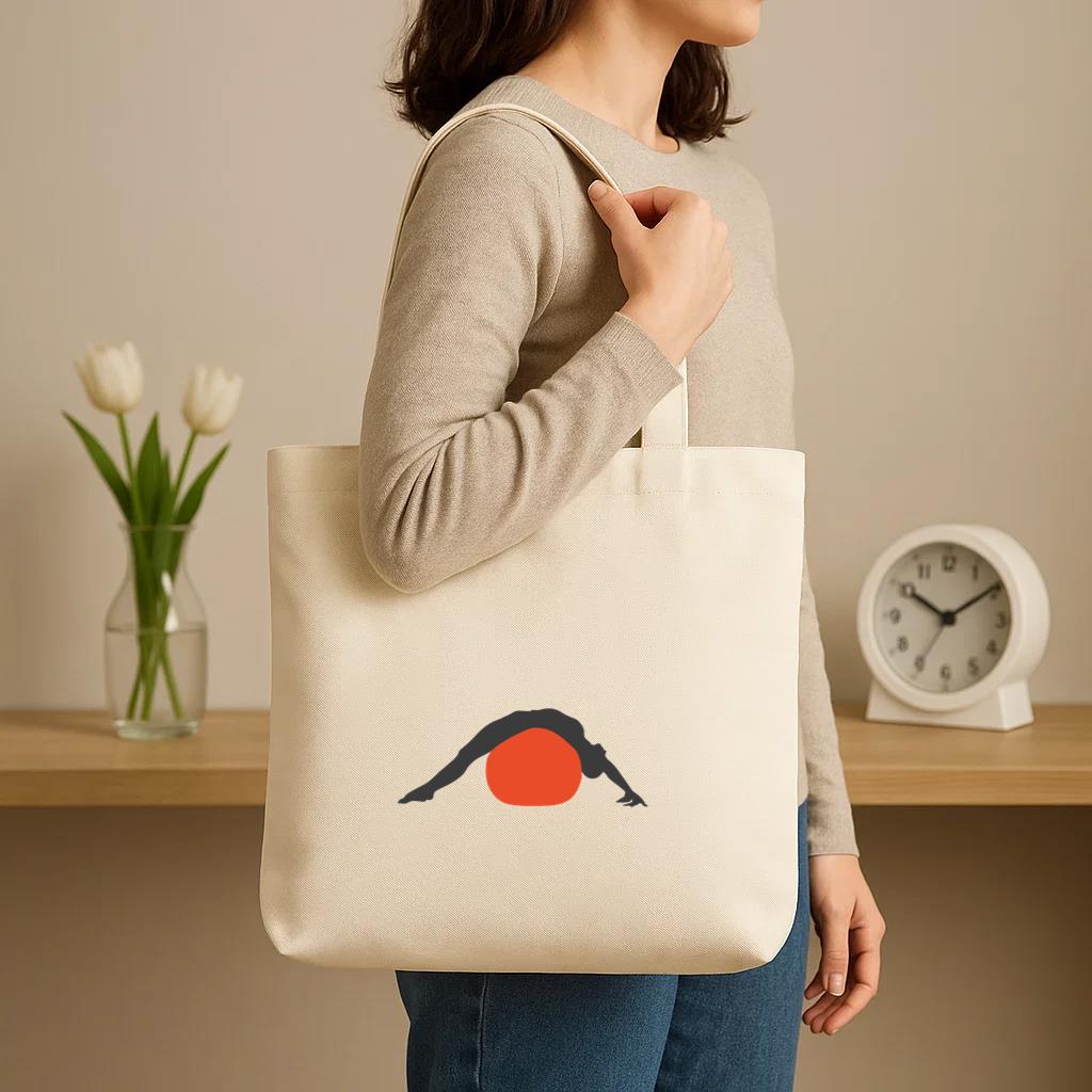 Pilates Girl Silhouette Canvas Tote Bag - Image 3