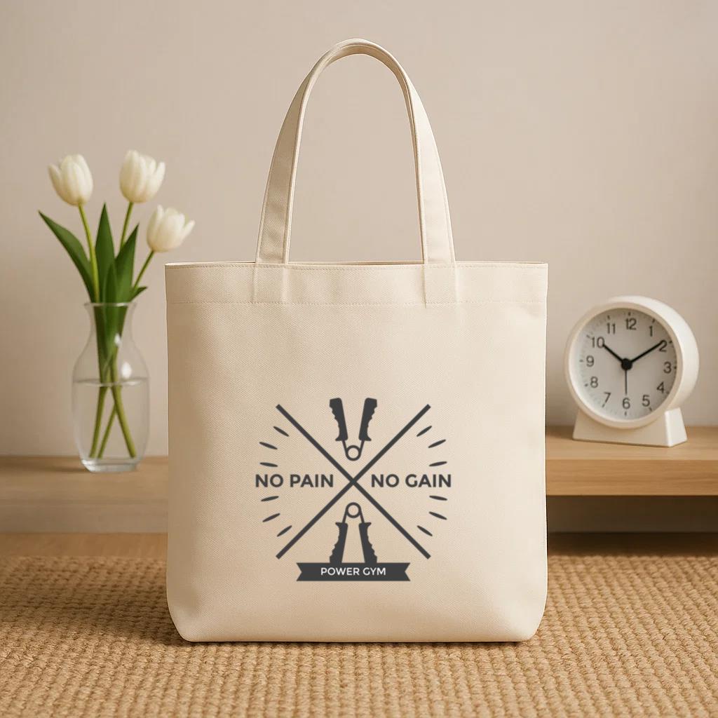 Power Gym Logo Canvas Tote Bag - Image 2