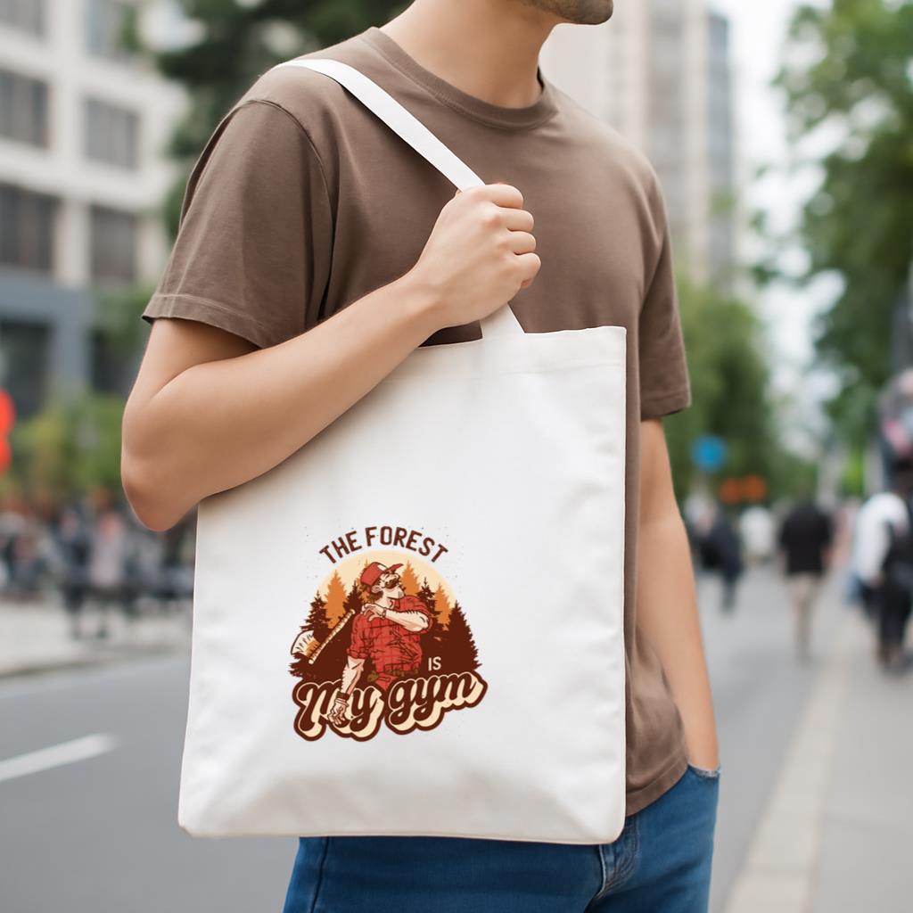 The Forest Is My Gym Canvas Tote Bag - Image 4
