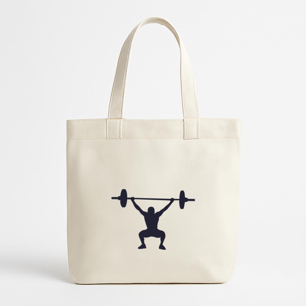 Weight Lifting Silhouette  Canvas Tote Bag