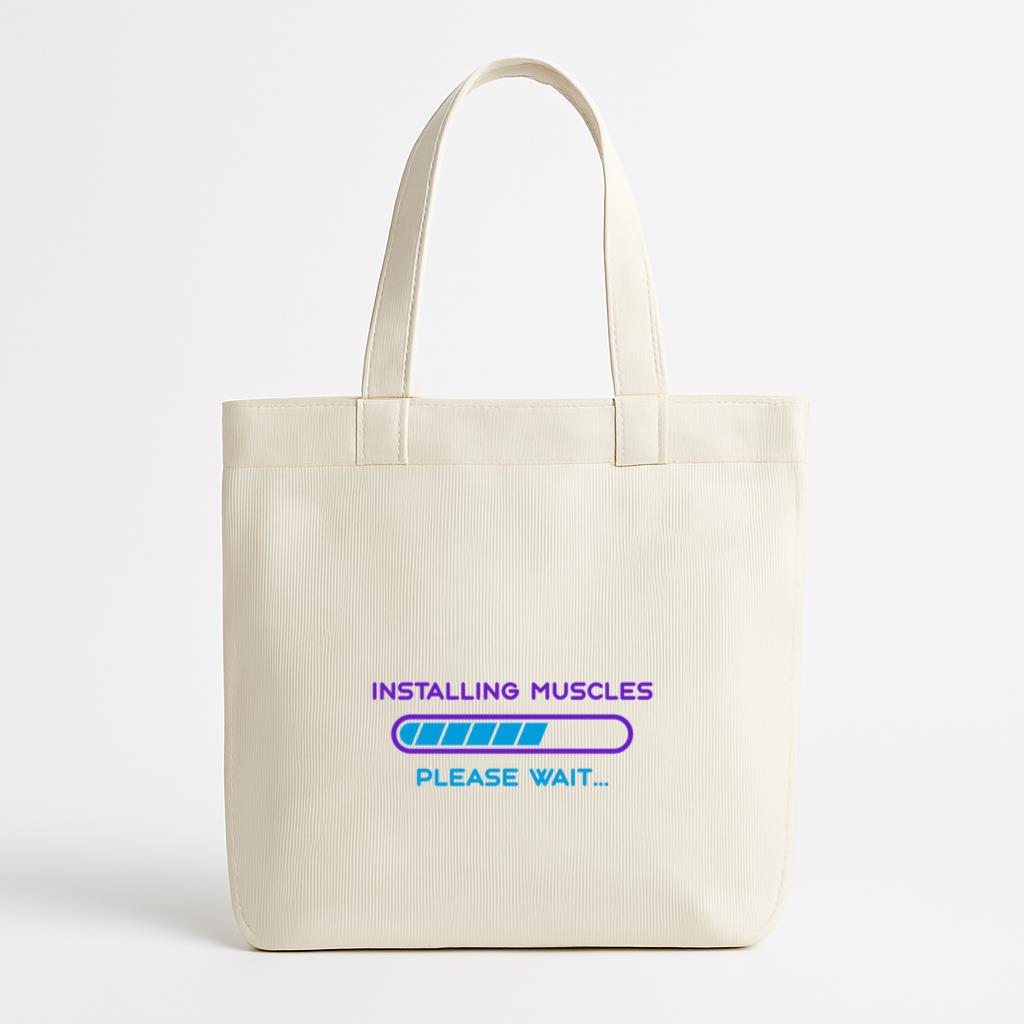 Workout Phrase Installing Muscles Canvas Tote Bag